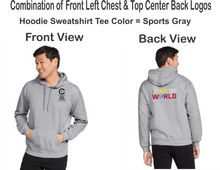 Load image into Gallery viewer, CCT-303-1 - Gildan Adult Softstyle® Fleece Pullover Hooded Sweatshirt - I Teach The World Logos