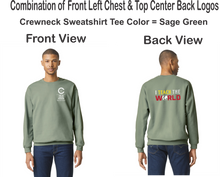 Load image into Gallery viewer, CCT-304-1 - Gildan Adult Softstyle® Fleece Crew Sweatshirt - I Teach The World Logos
