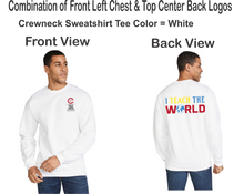 Load image into Gallery viewer, CCT-304-1 - Gildan Adult Softstyle® Fleece Crew Sweatshirt - I Teach The World Logos