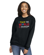 Load image into Gallery viewer, CCT-304-2 - Gildan Adult Softstyle® Fleece Crew Sweatshirt - I Teach The World - English Learner Program Logo