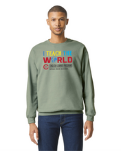 Load image into Gallery viewer, CCT-304-2 - Gildan Adult Softstyle® Fleece Crew Sweatshirt - I Teach The World - English Learner Program Logo