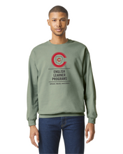 Load image into Gallery viewer, CCT-304-3 - Gildan Adult Softstyle® Fleece Crew Sweatshirt - Vertical English Learner Programs Logo