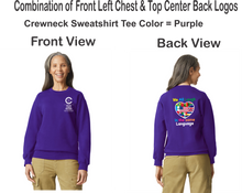 Load image into Gallery viewer, CCT-304-4 - Gildan Adult Softstyle® Fleece Crew Sweatshirt - We All Laugh In the Same Language Logos