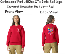 Load image into Gallery viewer, CCT-304-4 - Gildan Adult Softstyle® Fleece Crew Sweatshirt - We All Laugh In the Same Language Logos