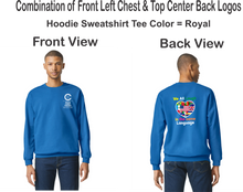 Load image into Gallery viewer, CCT-304-4 - Gildan Adult Softstyle® Fleece Crew Sweatshirt - We All Laugh In the Same Language Logos