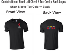 Load image into Gallery viewer, CCT-521-1 - Gildan Adult Softstyle Short Sleeve T-Shirt - I Teach The World Logos