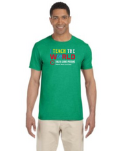Load image into Gallery viewer, CCT-521-2 - Gildan Adult Softstyle Short Sleeve T-Shirt - I Teach The World - English Learner Program Logo