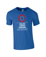 Load image into Gallery viewer, CCT-521-3 - Gildan Adult Softstyle Short Sleeve T-Shirt - Vertical English Learner Programs Logos