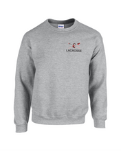 Load image into Gallery viewer, CHS-LAX-305-1 - Gildan Adult 8 oz., 50/50 Fleece Crew -  Warrior Lacrosse Logo