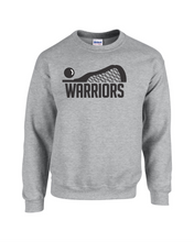 Load image into Gallery viewer, CHS-LAX-305-21 - Gildan Adult 8 oz., 50/50 Fleece Crew -  Warriors Half LAX Racket Logo