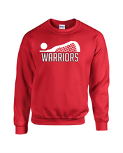 Load image into Gallery viewer, CHS-LAX-305-21 - Gildan Adult 8 oz., 50/50 Fleece Crew -  Warriors Half LAX Racket Logo