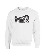Load image into Gallery viewer, CHS-LAX-305-21 - Gildan Adult 8 oz., 50/50 Fleece Crew -  Warriors Half LAX Racket Logo