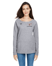 Load image into Gallery viewer, CHS-LAX-309-1 - Under Armour Hustle Fleece Crewneck Sweatshirt - Warriors Lacrosse Logo