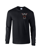 Load image into Gallery viewer, CHS-LAX-618-22 - Gildan 5.5 oz., 50/50 Long Sleeve T-Shirt - CHS Warriors LAX Sticks Logo