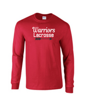 Load image into Gallery viewer, CHS-LAX-618-5 - Gildan 5.5 oz., 50/50 Long Sleeve T-Shirt - Warriors LAX Arrow Logo