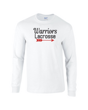 Load image into Gallery viewer, CHS-LAX-618-5 - Gildan 5.5 oz., 50/50 Long Sleeve T-Shirt - Warriors LAX Arrow Logo