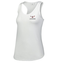 Load image into Gallery viewer, CHS-LAX-633-1 - Bella + Canvas Ladies' Flowy Racerback Tank - Warriors Lacrosse Logo