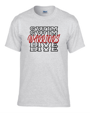 Load image into Gallery viewer, CHS-SD-415-3- Gildan 50/50 Short Sleeve T-Shirt - Warriors Swim & Dive Logo