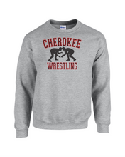 Load image into Gallery viewer, CHS-WRES-307-2 - Gildan Crew Neck Sweatshirt - Cherokee Wrestling Logo