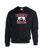 Load image into Gallery viewer, CHS-WRES-307-3 - Gildan Crew Neck Sweatshirt - Cherokee Warriors Wrestling Logo