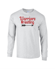 Load image into Gallery viewer, CHS-WRES-516-4 - Gildan 5.5 oz., 50/50 Long-Sleeve T-Shirt - Warriors Wrestling Logo