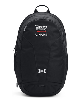 CHS-WRES-976-4 - Under Armour Hustle Backpack - Warriors Wrestling Logo & Personalized Name