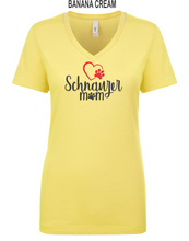 Load image into Gallery viewer, Schnauzer-062-114 - Next Level Apparel Ladies' Ideal V - Love Schnauzer Mom Logo