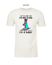 Load image into Gallery viewer, Schnauzer-099-122 - Next Level CVC Short Sleeve Crew Tee - I'm Not A Dog, I'm A Baby Logo