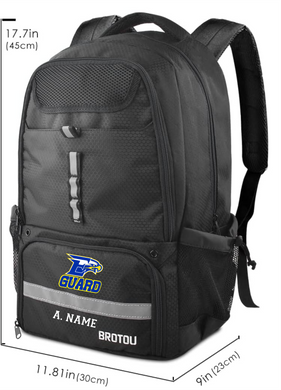 ET-BND-931-8 - BROTOU Large Sports Gym Bag with Shoe Compartment - Etowah Guard Logo & Personalized Name