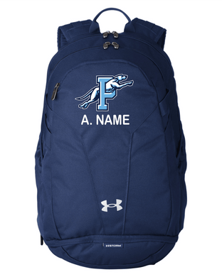 POPE-976-1 - Under Armour Hustle Backpack - Pope Greyhound Logo & Personalized Name