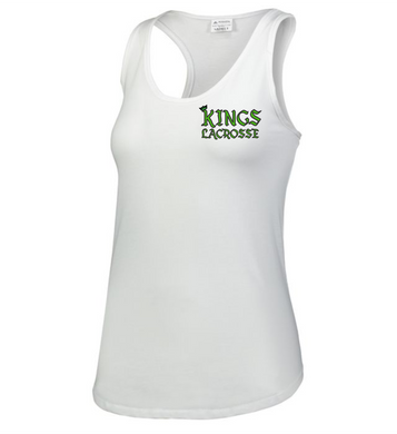 ATL-KINGS-514-1 - Augusta Ladies Lux Tri-Blend Tank - KINGS Lacrosse Logo