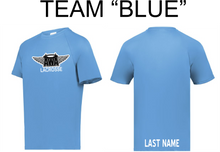Load image into Gallery viewer, AWA-LAX-015-1 - Attain Wicking Raglan Short Sleeve Shooter Shirt - AWA Lacrosse Logos & Personalized Name on Back
