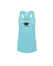 Load image into Gallery viewer, AWA-LAX-515-1 - Next Level Ladies' Ideal Racerback Tank - AWA Girls Lacrosse Logo