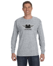 Load image into Gallery viewer, AWA-LAX-536-1 - Jerzees 5.6 oz. DRI-POWER® ACTIVE Long-Sleeve T-Shirt - AWA Lacrosse Logo