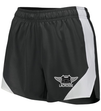 Load image into Gallery viewer, AWA-LAX-742-1 - Holloway Ladies Olympus Shorts (4 Inch Inseam) - AWA Girls Lacrosse Logo