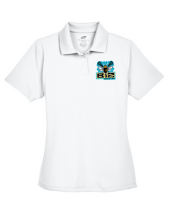 B12-LAX-507-1 - UltraClub Cool & Dry Stain-Release Performance Polo - B12 Girls LAX Bee Honeycomb Logo