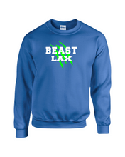 Load image into Gallery viewer, BEAST-LAX-304-2 - Gildan Adult Heavy Blend™ 50/50 Fleece Crew - BEAST LAX Logo
