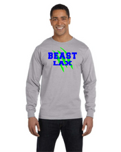 Load image into Gallery viewer, BEAST-LAX-518-2 - Gildan 5.5 oz., 50/50 Long-Sleeve T-Shirt - BEAST LAX Logo