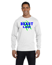 Load image into Gallery viewer, BEAST-LAX-518-2 - Gildan 5.5 oz., 50/50 Long-Sleeve T-Shirt - BEAST LAX Logo