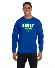Load image into Gallery viewer, BEAST-LAX-518-3 - Gildan 5.5 oz., 50/50 Long-Sleeve T-Shirt - BEAST Elite Logo