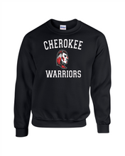 Load image into Gallery viewer, CHS-TRK-301-1 - Gildan Crew Neck Sweatshirt - Cherokee Warriors Head Logo
