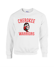 Load image into Gallery viewer, CHS-TRK-301-1 - Gildan Crew Neck Sweatshirt - Cherokee Warriors Head Logo