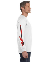 Load image into Gallery viewer, CHS-TRK-518-7 - Gildan Adult 5.5 oz., 50/50 Long-Sleeve T-Shirt - Fear the Spear - Warrior Cross Spear Logo
