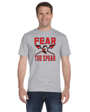 Load image into Gallery viewer, CHS-TRK-517-7 - Gildan Adult 5.5 oz., 50/50 T-Shirt - Fear the Spear- Warrior Cross Spear Logo