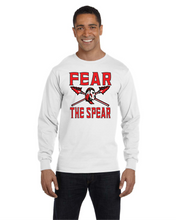 Load image into Gallery viewer, CHS-TRK-518-7 - Gildan Adult 5.5 oz., 50/50 Long-Sleeve T-Shirt - Fear the Spear - Warrior Cross Spear Logo