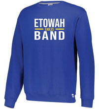 Load image into Gallery viewer, ET-BND-107-2 - Russell Athletic Unisex Dri-Power Crewneck Sweatshirt - Etowah Eagle Band Logo