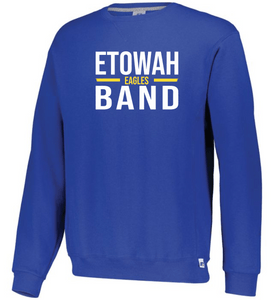 ET-BND-107-2 - Russell Athletic Unisex Dri-Power Crewneck Sweatshirt - Etowah Eagle Band Logo