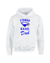 Load image into Gallery viewer, ET-BND-303-3C - Gildan Adult 8 oz., 50/50 Fleece Hoodie - Etowah Eagle Band Dad Logo