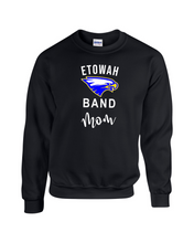 Load image into Gallery viewer, ET-BND-303-3B - Gildan Adult 8 oz., 50/50 Fleece Hoodie - Etowah Eagle Band Mom Logo