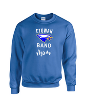 Load image into Gallery viewer, ET-BND-303-3B - Gildan Adult 8 oz., 50/50 Fleece Hoodie - Etowah Eagle Band Mom Logo
